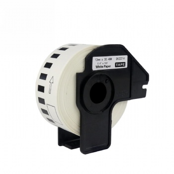 Brother DK-2214 Compatible Narrow Continuous White Paper Labels 1/2” x 100′